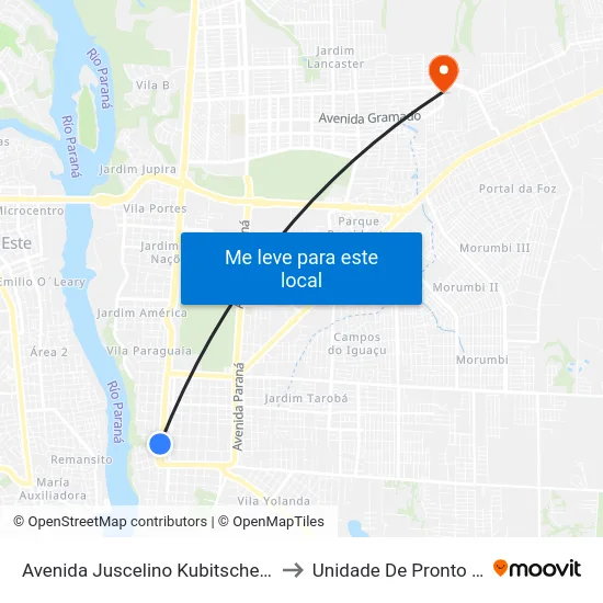 Avenida Juscelino Kubitscheck - Feirinha Da Jk to Unidade De Pronto Atendimento map