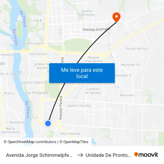 Avenida Jorge Schimmelpfeng 488 - Mcdonald's to Unidade De Pronto Atendimento map
