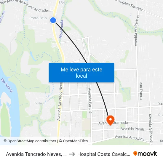 Avenida Tancredo Neves, 269 to Hospital Costa Cavalcanti map