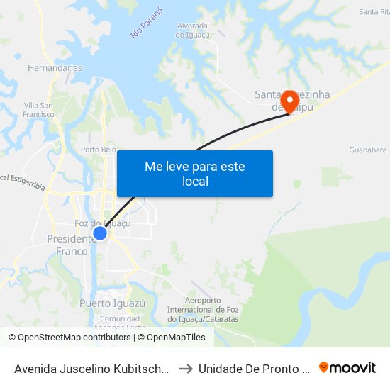 Avenida Juscelino Kubitscheck - Feirinha Da Jk to Unidade De Pronto Socorro (Upa) map