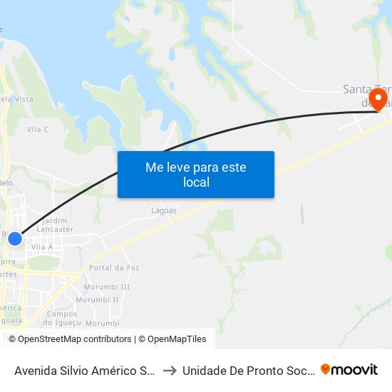 Avenida Silvio Américo Sasdelli, 386 to Unidade De Pronto Socorro (Upa) map