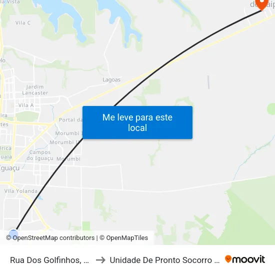 Rua Dos Golfinhos, 1211 to Unidade De Pronto Socorro (Upa) map