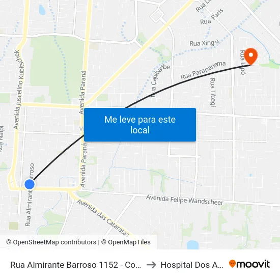 Rua Almirante Barroso 1152 - Colégio Caesp to Hospital Dos Animais map