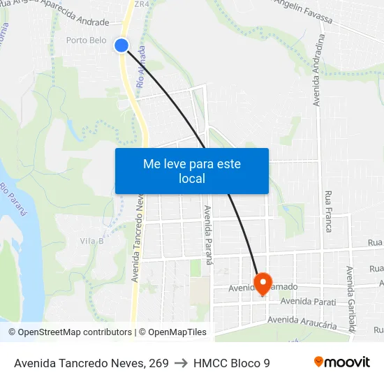 Avenida Tancredo Neves, 269 to HMCC Bloco 9 map