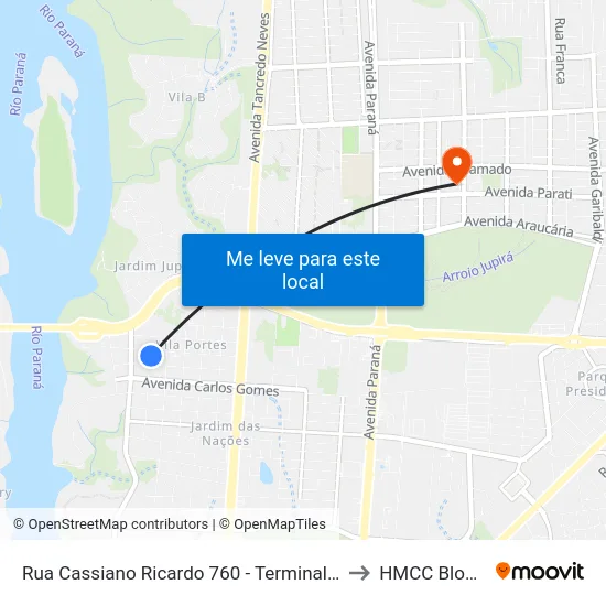 Rua Cassiano Ricardo 760 - Terminal Ponte to HMCC Bloco 9 map