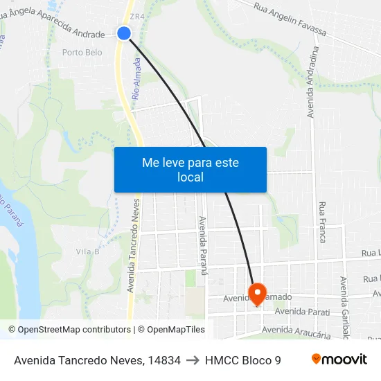Avenida Tancredo Neves, 14834 to HMCC Bloco 9 map