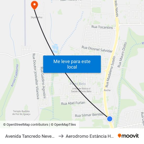 Avenida Tancredo Neves, 3510 to Aerodromo Estância Hercules map