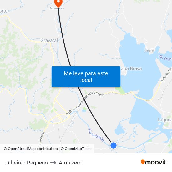 Ribeirao Pequeno to Armazém map