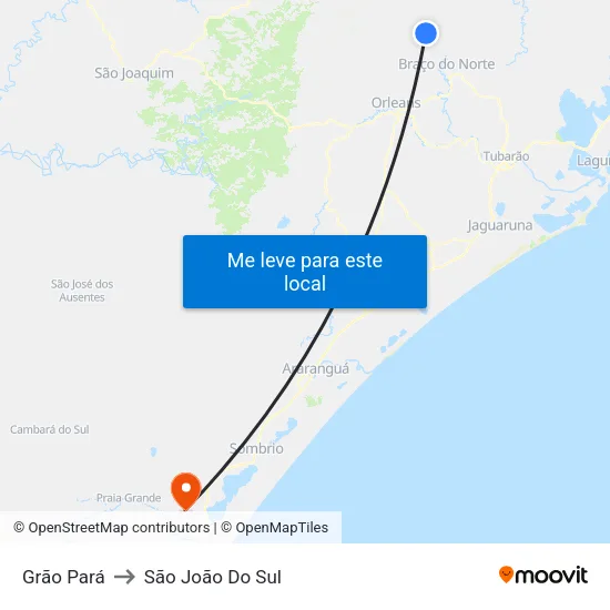 Grão Pará to São João Do Sul map