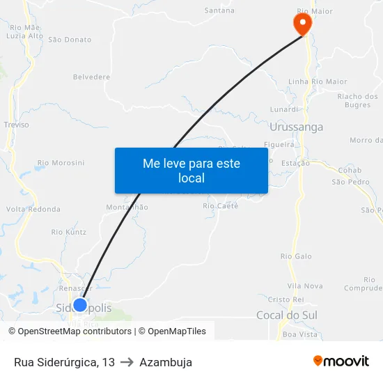 Rua Siderúrgica, 13 to Azambuja map