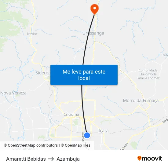 Amaretti Bebidas to Azambuja map