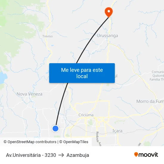 Av.Universitária - 3230 to Azambuja map