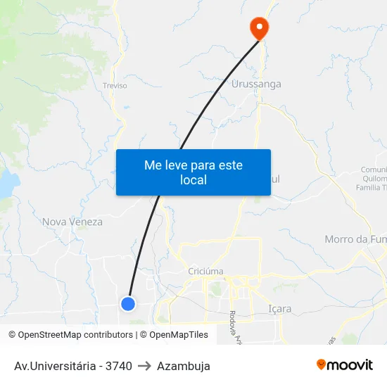 Av.Universitária - 3740 to Azambuja map