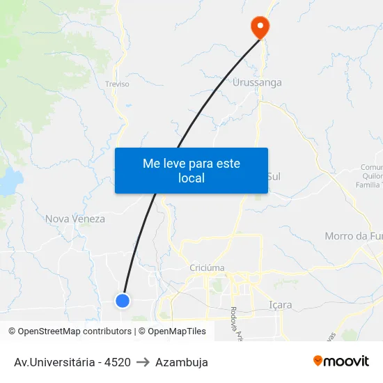 Av.Universitária - 4520 to Azambuja map