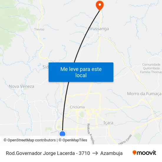 Rod.Governador Jorge Lacerda - 3710 to Azambuja map