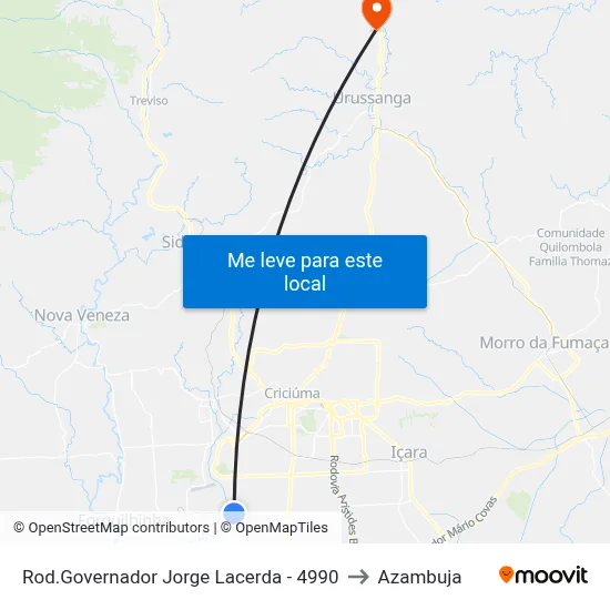 Rod.Governador Jorge Lacerda - 4990 to Azambuja map