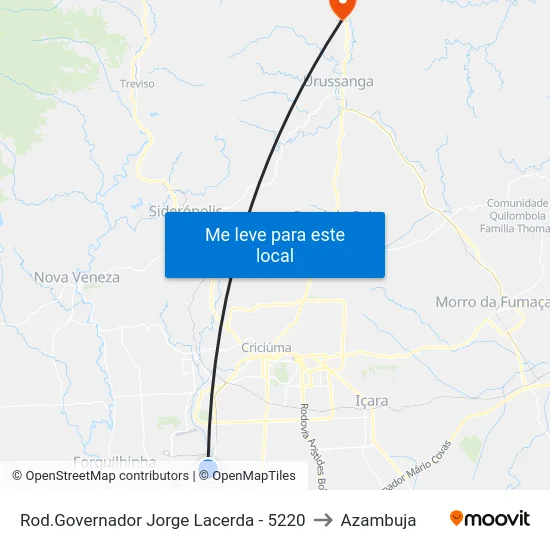 Rod.Governador Jorge Lacerda - 5220 to Azambuja map