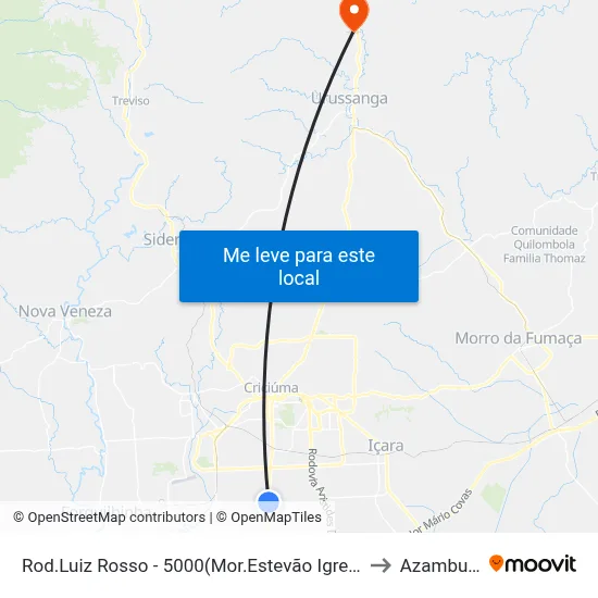 Rod.Luiz Rosso - 5000(Mor.Estevão Igreja) to Azambuja map