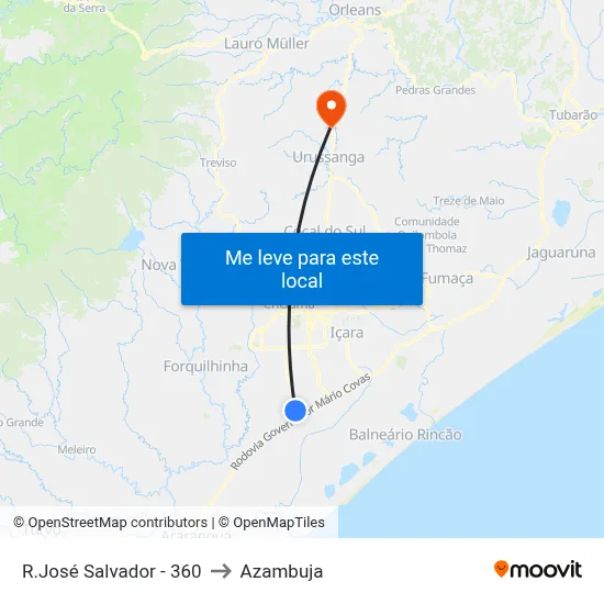 R.José Salvador - 360 to Azambuja map