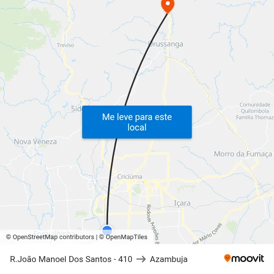 R.João Manoel Dos Santos - 410 to Azambuja map