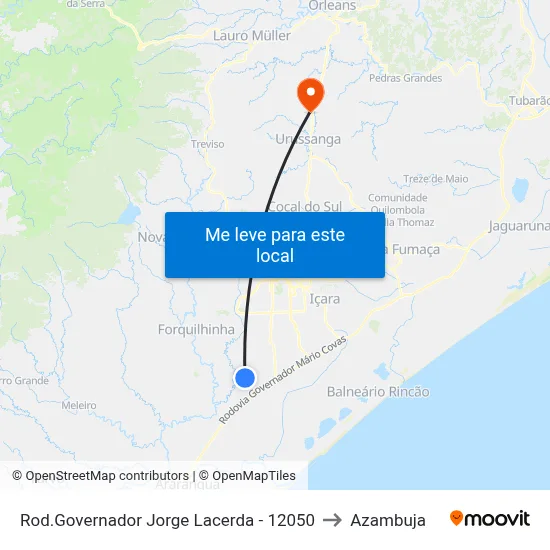 Rod.Governador Jorge Lacerda - 12050 to Azambuja map
