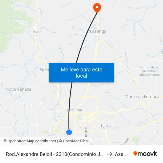 Rod.Alexandre Beloli - 2310(Condominio Jardim Das Acacias) to Azambuja map