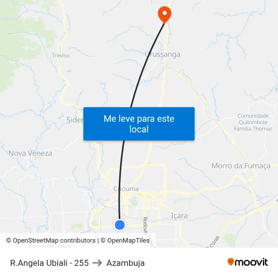 R.Angela Ubiali - 255 to Azambuja map