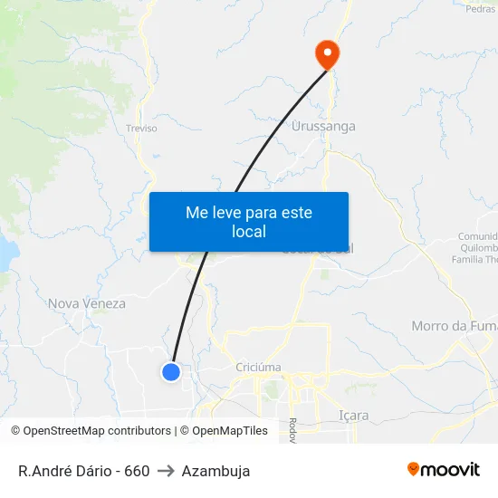 R.André Dário -  660 to Azambuja map