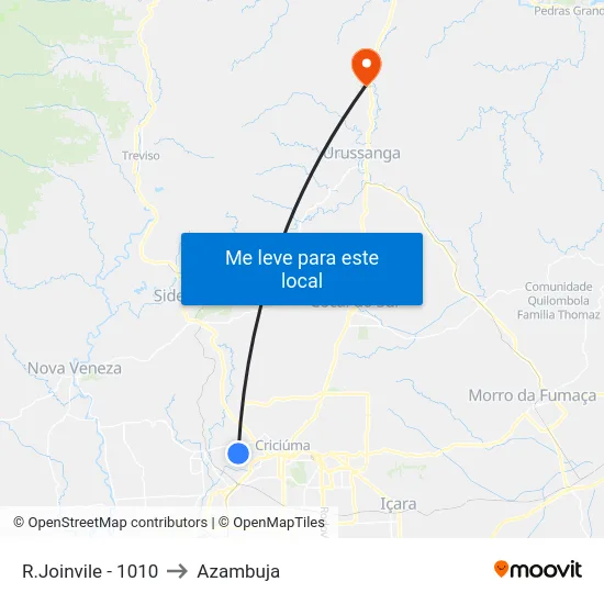 R.Joinvile - 1010 to Azambuja map