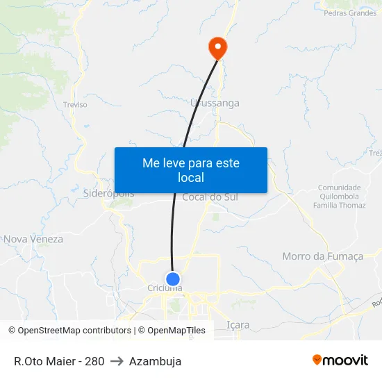 R.Oto Maier - 280 to Azambuja map