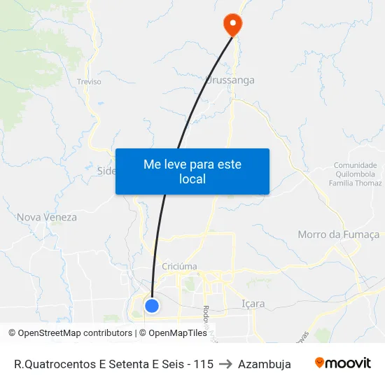 R.Quatrocentos E Setenta E Seis - 115 to Azambuja map