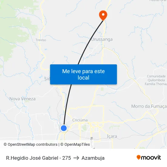 R.Hegidio José Gabriel - 275 to Azambuja map
