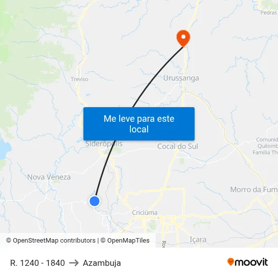R. 1240 - 1840 to Azambuja map