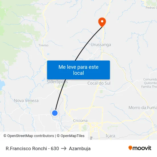 R.Francisco Ronchi - 630 to Azambuja map