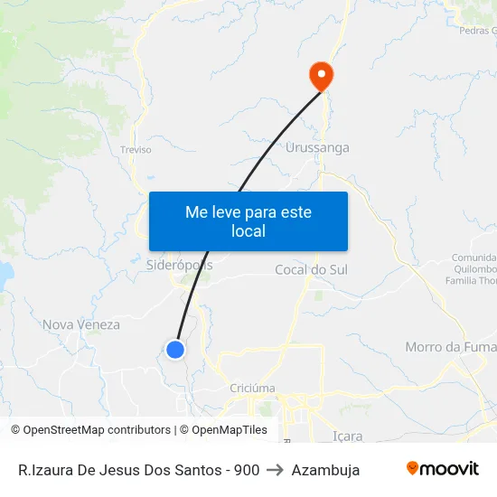R.Izaura De Jesus Dos Santos - 900 to Azambuja map