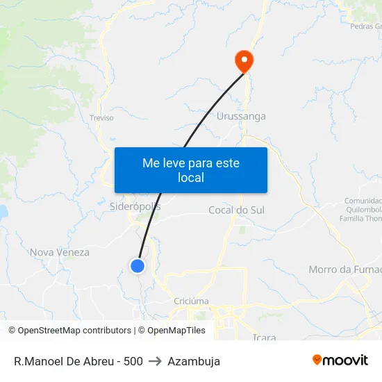 R.Manoel De Abreu - 500 to Azambuja map