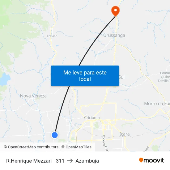 R.Henrique Mezzari - 311 to Azambuja map