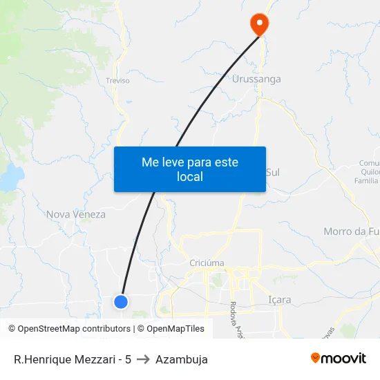 R.Henrique Mezzari - 5 to Azambuja map
