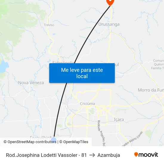 Rod.Josephina Lodetti Vassoler - 81 to Azambuja map