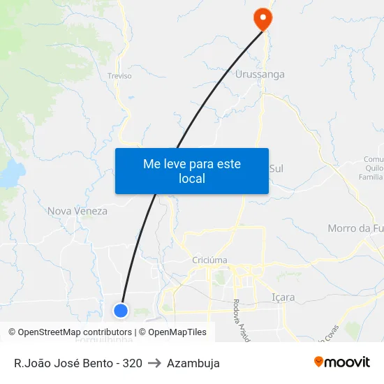 R.João José Bento - 320 to Azambuja map