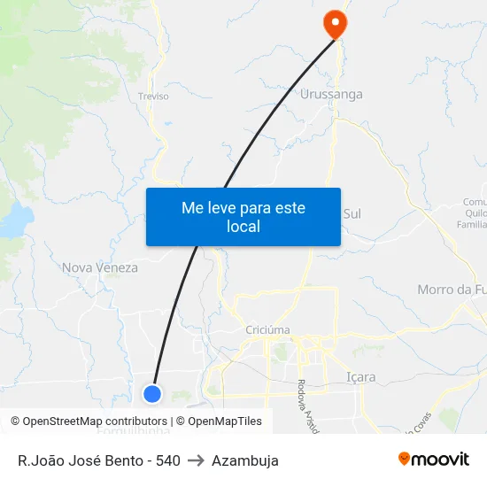 R.João José Bento - 540 to Azambuja map