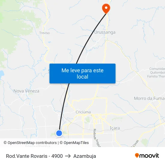Rod.Vante Rovaris - 4900 to Azambuja map