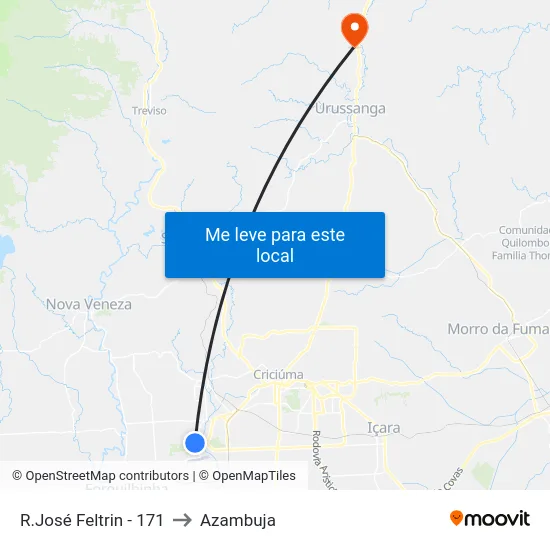 R.José Feltrin - 171 to Azambuja map