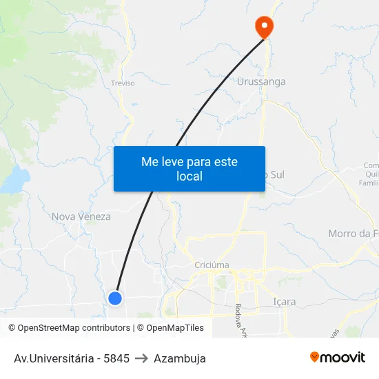 Av.Universitária - 5845 to Azambuja map