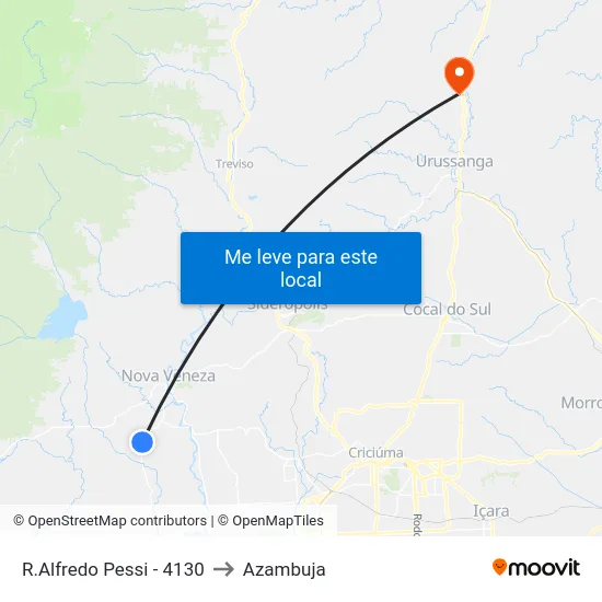 R.Alfredo Pessi - 4130 to Azambuja map