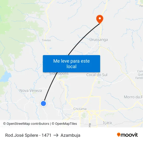 Rod.José Spilere - 1471 to Azambuja map