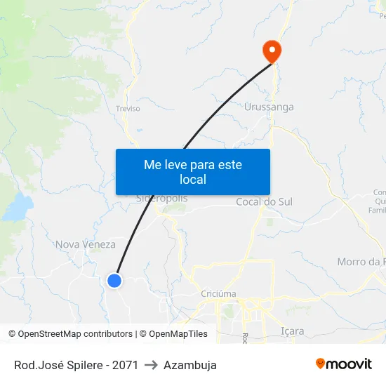 Rod.José Spilere - 2071 to Azambuja map
