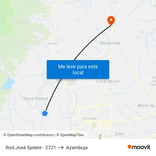 Rod.José Spilere - 2721 to Azambuja map