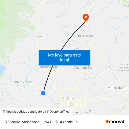 R.Virgílio Mondardo - 1941 to Azambuja map