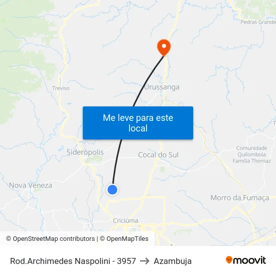 Rod.Archimedes Naspolini - 3957 to Azambuja map